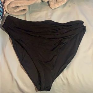 Black high waisted bikini bottoms
